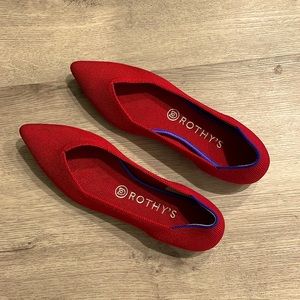 8.5 Red Rothys Pointed Flats (The Point)